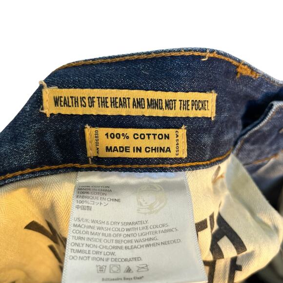 Billionaire Boys Club Smart Cut Bleach Splatter Straight Leg Jean Selvedge Denim - Picture 4 of 16